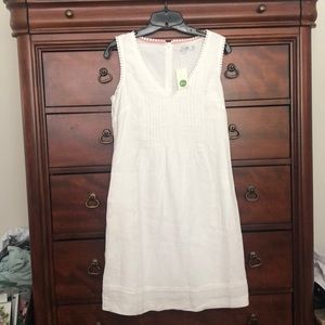 Boden white linen dress size 6
